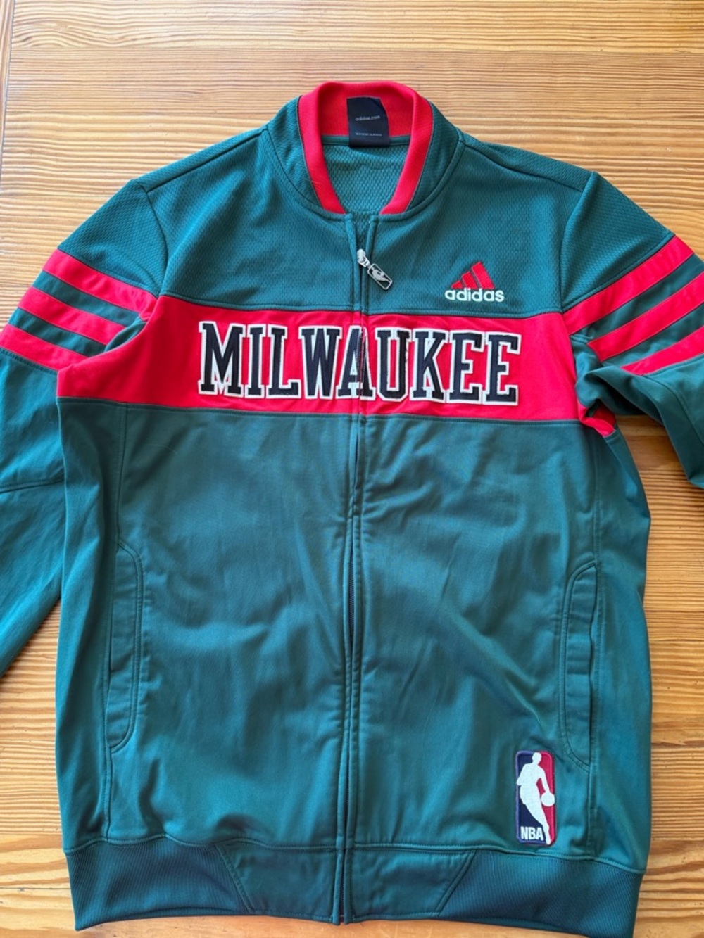 adidas Green & Red Milwaukee Full-Zip Track Jacket